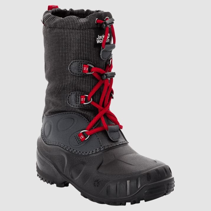 Jack Wolfskin Kids Iceland Texapore High Winter Boots Black/Red 430761ICO